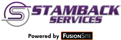 stamback services logo powered by fusionsite